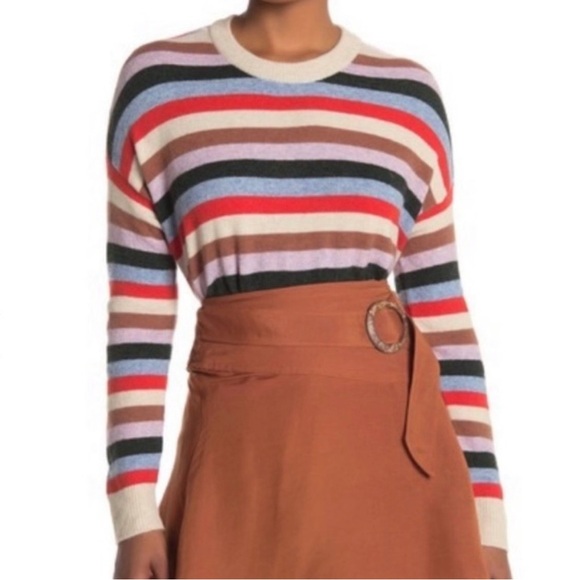Madewell Sweaters - Madewell James Multicolor Striped Merino wool/Alpaca sweater Medium